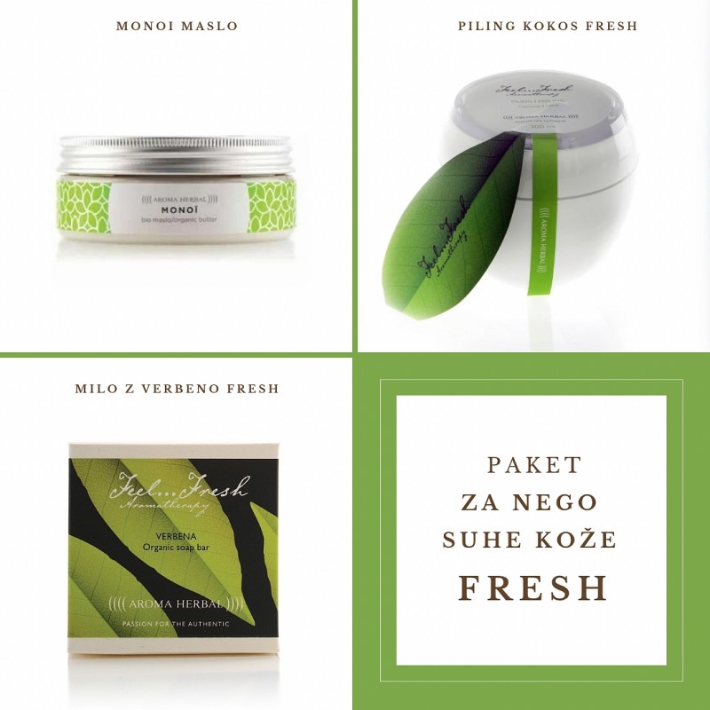 Paket za nego suhe kože - piling, maslo, milo