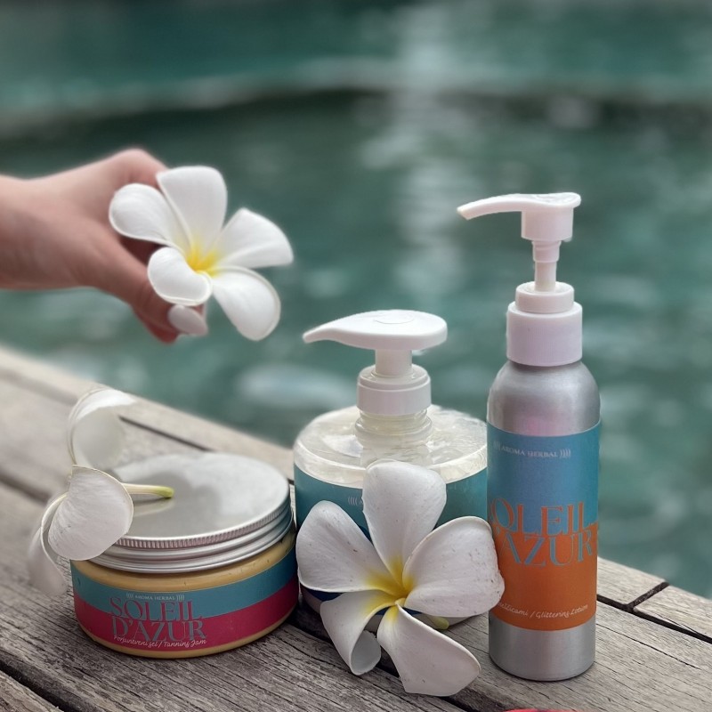 Poletni trio - gel, losjon, bleščice