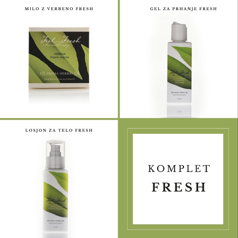 Komplet Fresh - Gel za prhanje, losjon in GRATIS milo