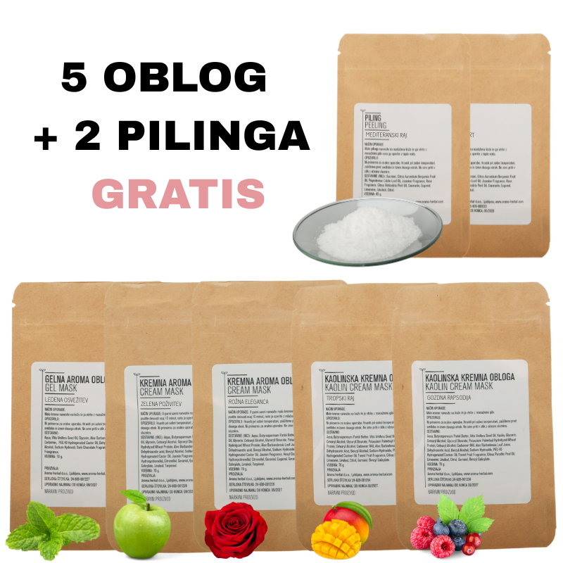 5 oblog za savno + 2 pilinga GRATIS