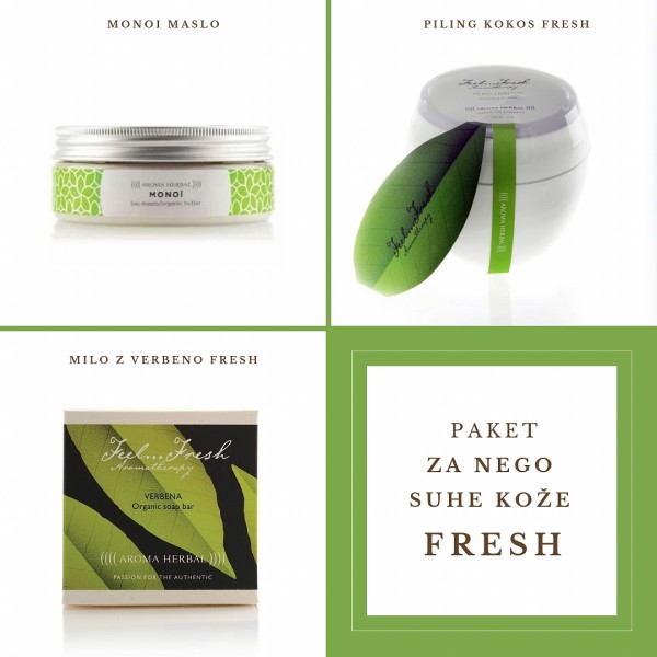 Paket za nego suhe kože - piling, maslo, milo