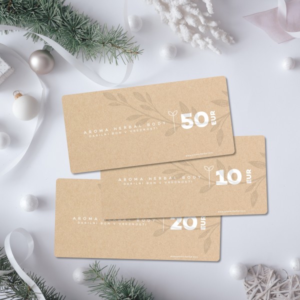 Darilni boni  - 10, 20 in 50 Eur