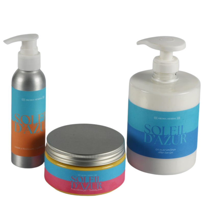 Poletni trio - gel, losjon, bleščice