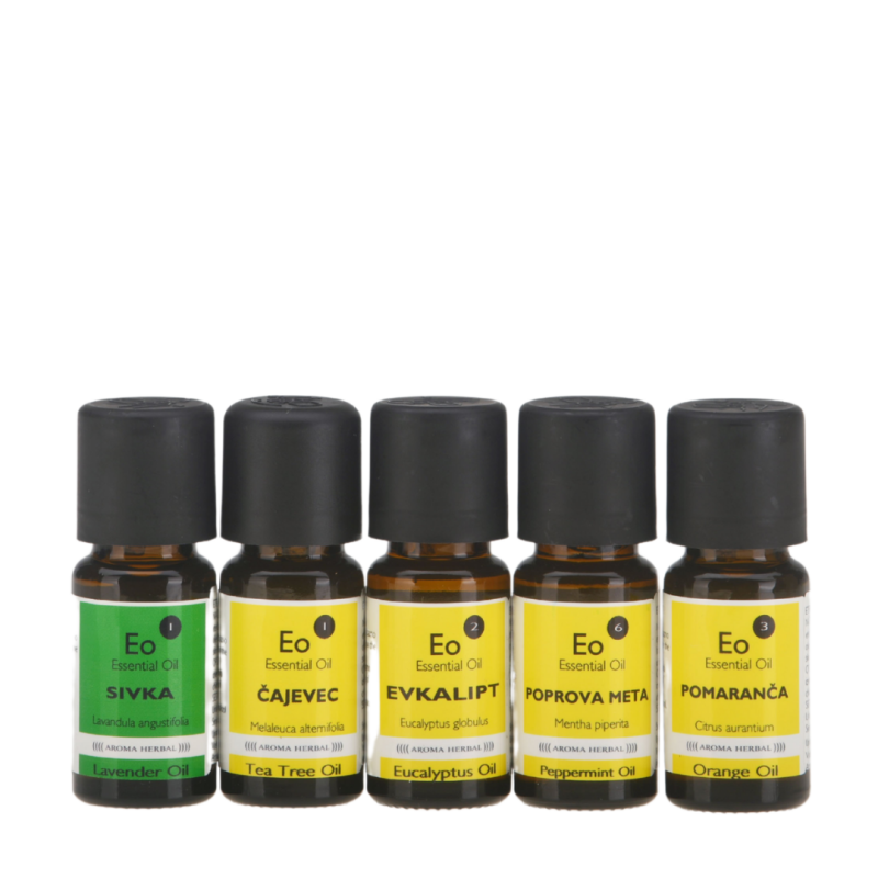 Paket eteričnih olj prva pomoč