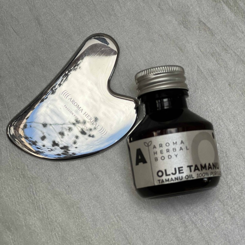 Tamanu olje in gua-sha <p> komplet